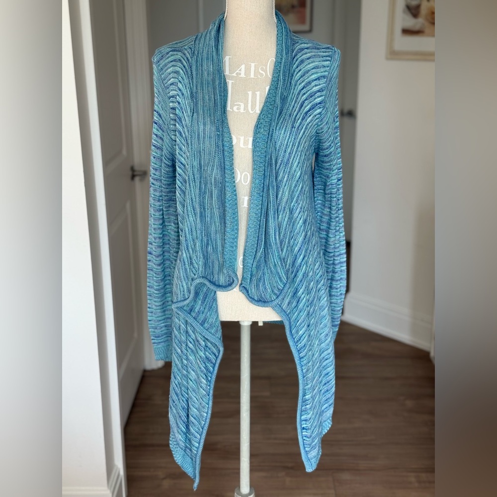 Say What? Blue Draped Cardigan